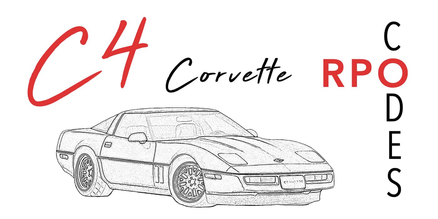 1986 Corvette RPO Codes