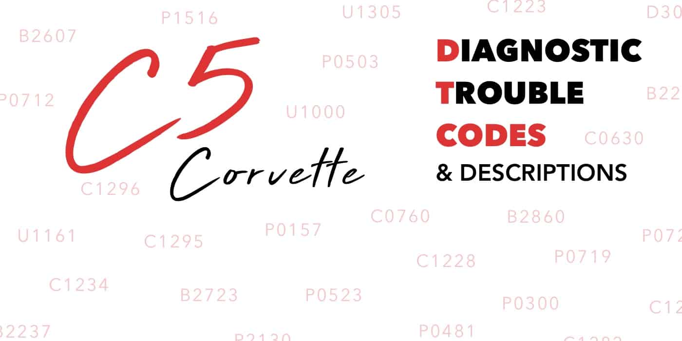 C5 Corvette Diagnostic Trouble Codes (DTCs) & Descriptions Banner