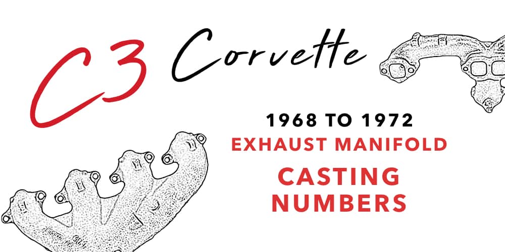 C3 Corvette 1968 to 1972 Exhaust Manifold Casting Numbers Information Banner